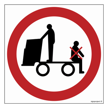 GB028 Prohibition of riding on transport equipment