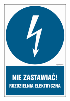 HE021 Do not obstruct the electrical switchboard