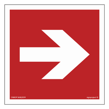 BA011 The direction to where the firefighting equipment or warning device is located