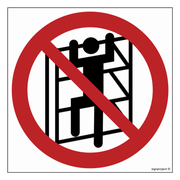GB023 It is forbidden to enter the racks