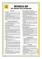 IAG27 Health and safety instructions for operating a baking oven