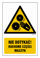 GF075 Do not touch! Moving parts of the machine
