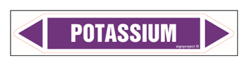 JF335 POTASSIUM - sheet of 16 stickers