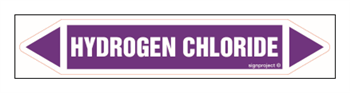 JF221 HYDROGEN CHLORIDE - sheet of 5 stickers