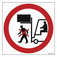 GB036 No standing under load - sheet of 12 stickers