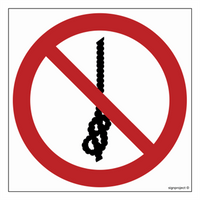 GA030 No knots on rope - sheet of 12 stickers