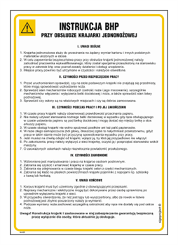 IAA25 Health and safety instructions for operating a one-legged cutter