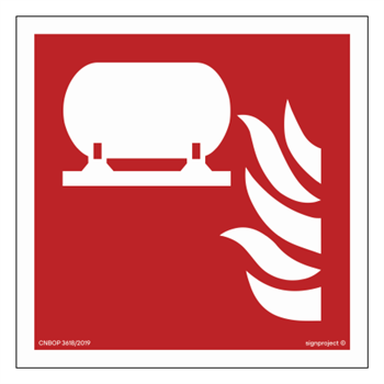 BF012 Stationary fire protection system - sheet of 12 stickers