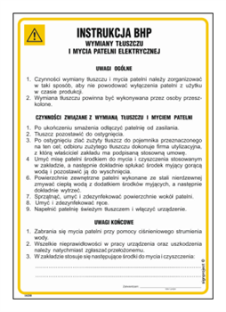 IAG58 Health and safety instructions for replacing fat and cleaning the electric pan