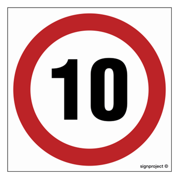 SA029 Speed limit 10