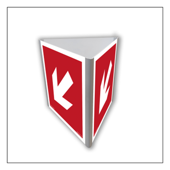 BA812 Direction to location of fire equipment or warning device (3D wall)