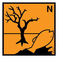 LA008 Environmentally hazardous substance - sheet of 48 stickers