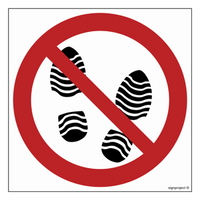 GB022 No Trespassing - sheet of 12 stickers