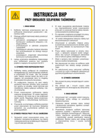 IAB03 Health and safety instructions for operating the belt sander