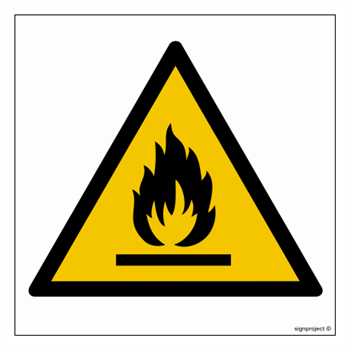 GD021 Flammables warning - sheet of 12 stickers