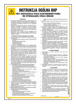 IAF15 General Occupational Health and Safety Instructions for the operation of a power station
