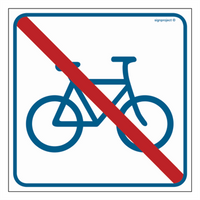 RA518 Prohibited for bicycles