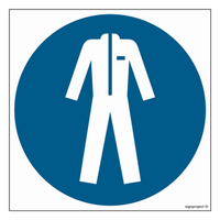 GJ010 Mandatory use of protective clothing - sheet of 9 stickers