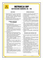 IAC30 Safety instructions for the OB 750 A drum blast machine