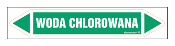 JF475 CHLORINED WATER - sheet of 5 stickers