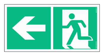 AE092 Direction to emergency exit left