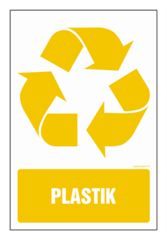 OD116 Label for waste containers Plastic