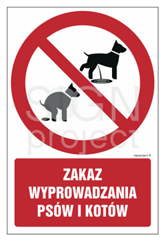 GC073 Dogs and Cats Prohibited - Pack of 10
