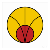 KC005 Danger zone - sheet of 12 stickers