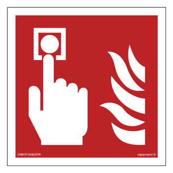 BF005 Fire alarm - sheet of 12 stickers