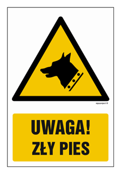 GF015 Attention - angry dog! - pack of 10