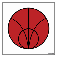 KC003 Danger zone - sheet of 12 stickers