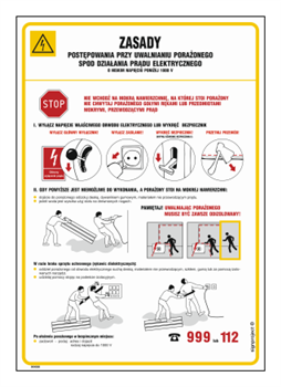 DD020 Rules of conduct when releasing an electric shock victim from the action of electric current. with low voltage below 10