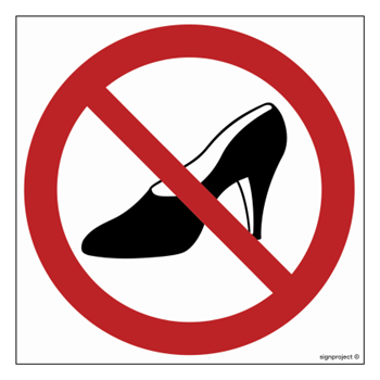 GB008 No entry in outer footwear - sheet of 12 stickers