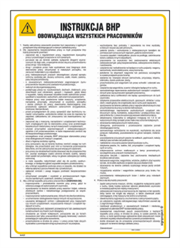 IAA01 General health and safety instruction applicable to all employees