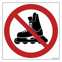 GB049 No inline skating - sheet of 12 stickers