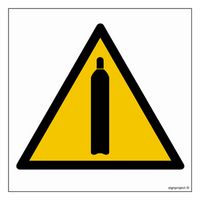 GE003 Warning - gas cylinders