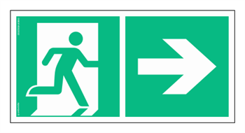 AE097 Direction to emergency exit right