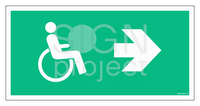 AC059 Direction of evacuation for the disabled to the right