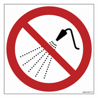 GA016 Prohibition of spraying with water