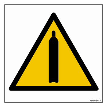 GE003 Warning - gas cylinders