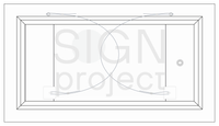 EC001 White frame suspended horizontally with complete accessories