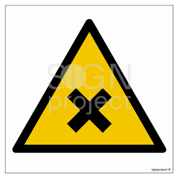 GE027 Harmful or irritant - sheet of 12 stickers