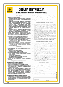 IAA29 General instruction in the event of robbery