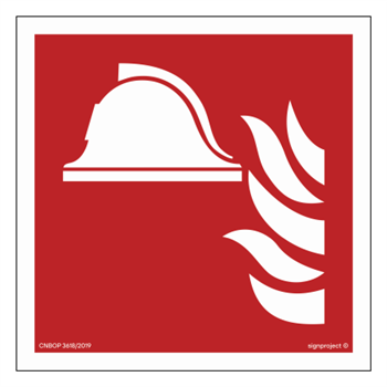 BF004 Set of fire fighting equipment - sheet of 12 stickers