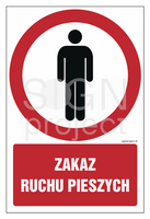 GC083 No Pedestrians - Pack of 10