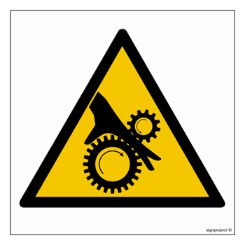 GE016 Caution rotating elements