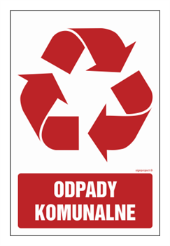 OD101 Label for waste containers Household waste