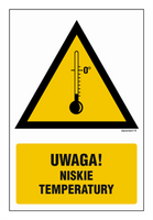 JA016 Low Temperature Warning - sheet of 9 stickers