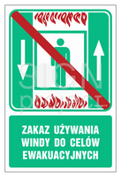 AC049 No use of elevator for evacuation purposes