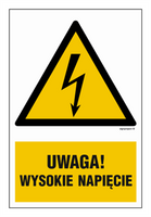 HA016 Caution high voltage